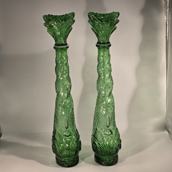 60S MCM EMPOLI RARE GREEN FISH CHIANTI BARDI LIQUOR GENIE BOTTLES /STOPPERS 15+” - Picture 4 of 16